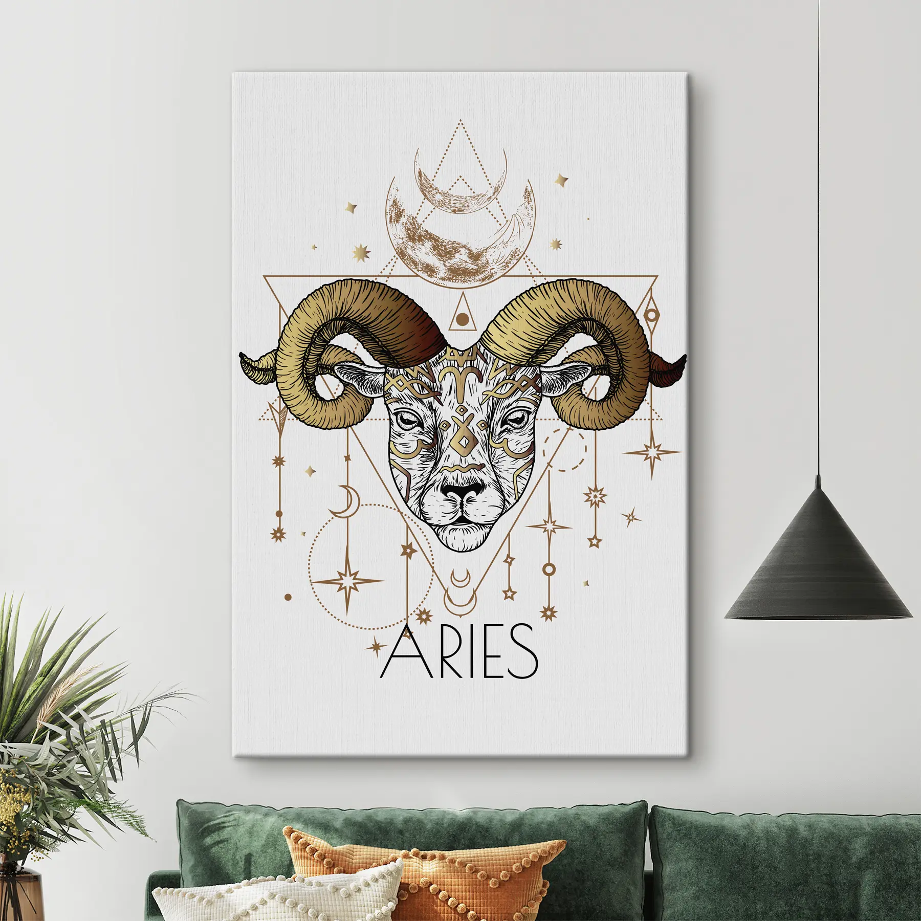 murales de pared Aries: Fuerza y determinación encarnadas s37183