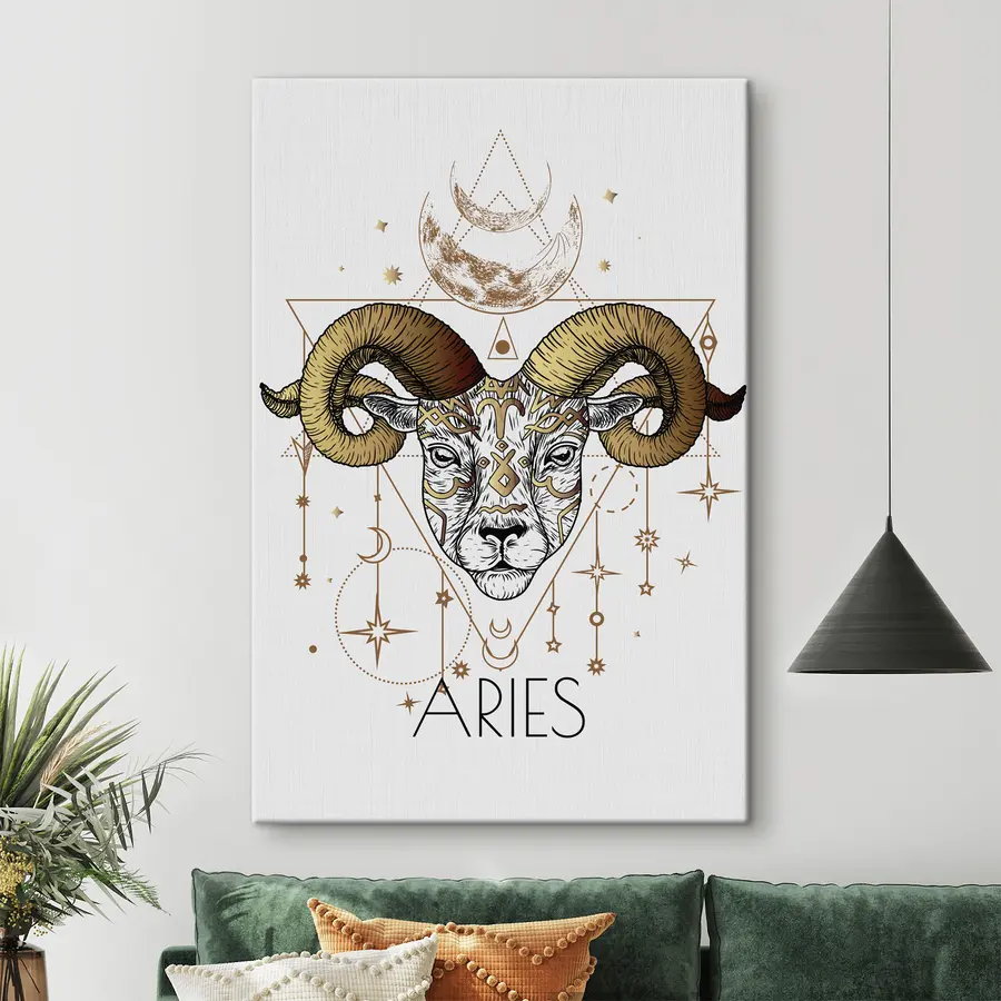 murales de pared Aries: Fuerza y determinación encarnadas s37183