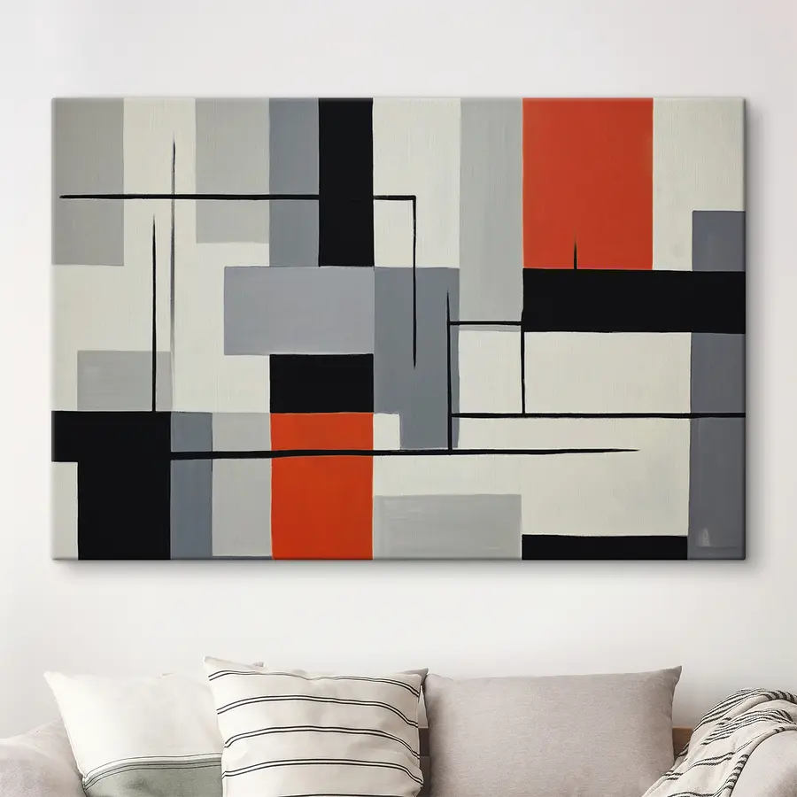 murales de pared Composición abstracta con colores contrastados s37278