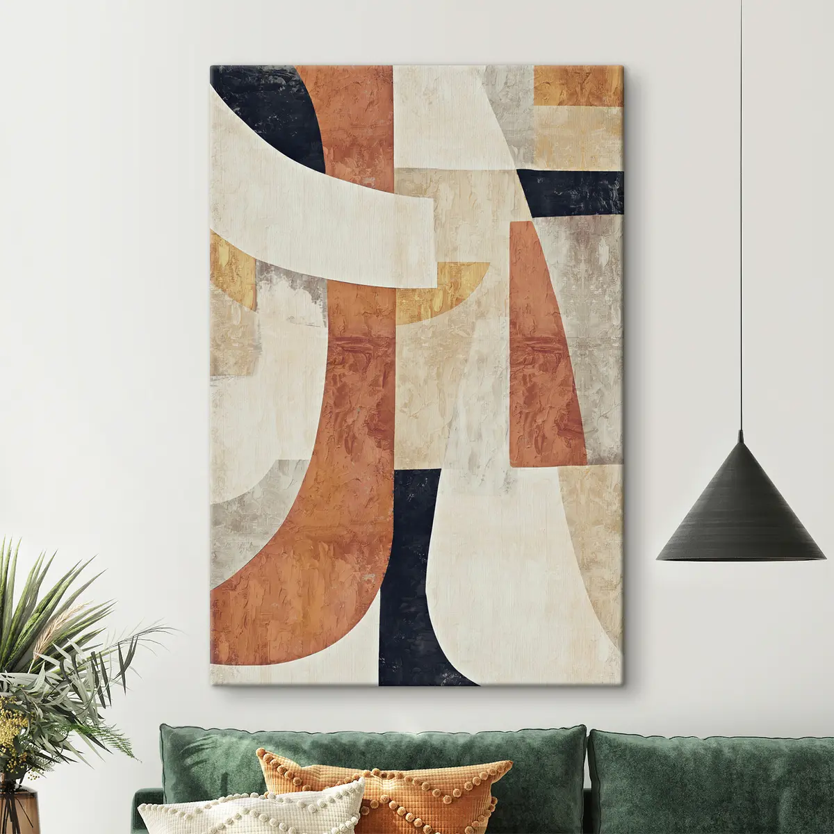 murales de pared Formas abstractas en tonos cálidos s37284