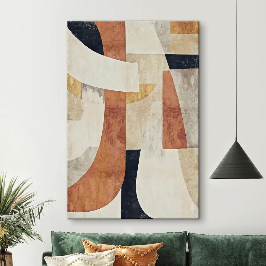 murales de pared Formas abstractas en tonos cálidos s37284