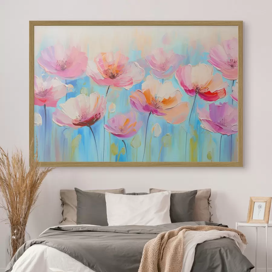 murales de pared Alegría rosa f37536