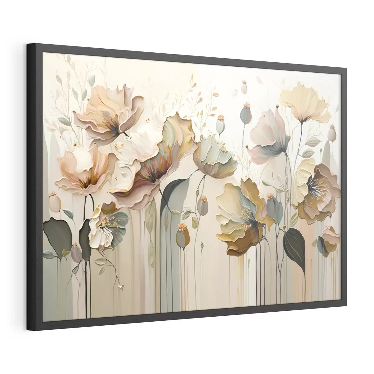 Poster Un vals de flores rosas f37538