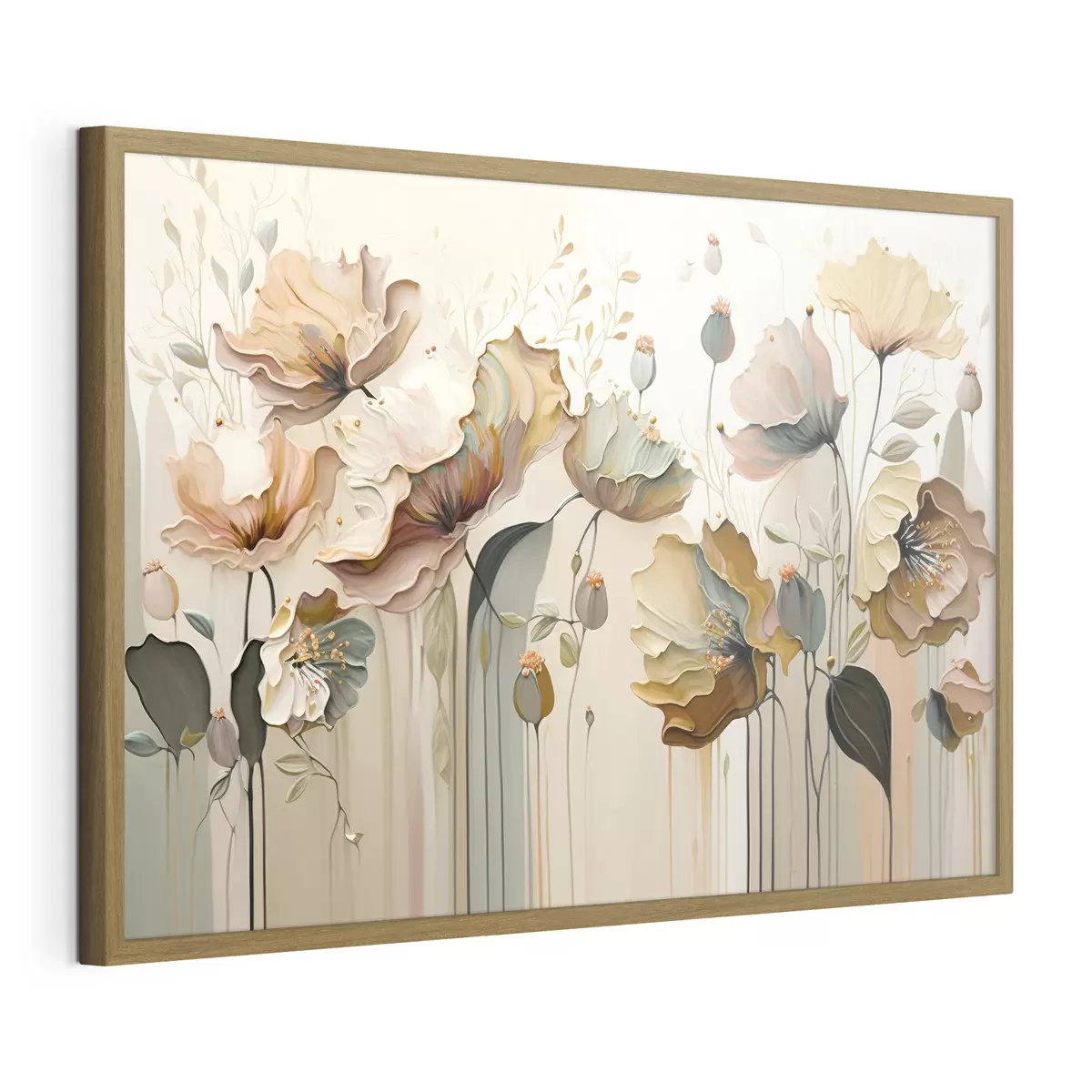 Poster Un vals de flores rosas f37538