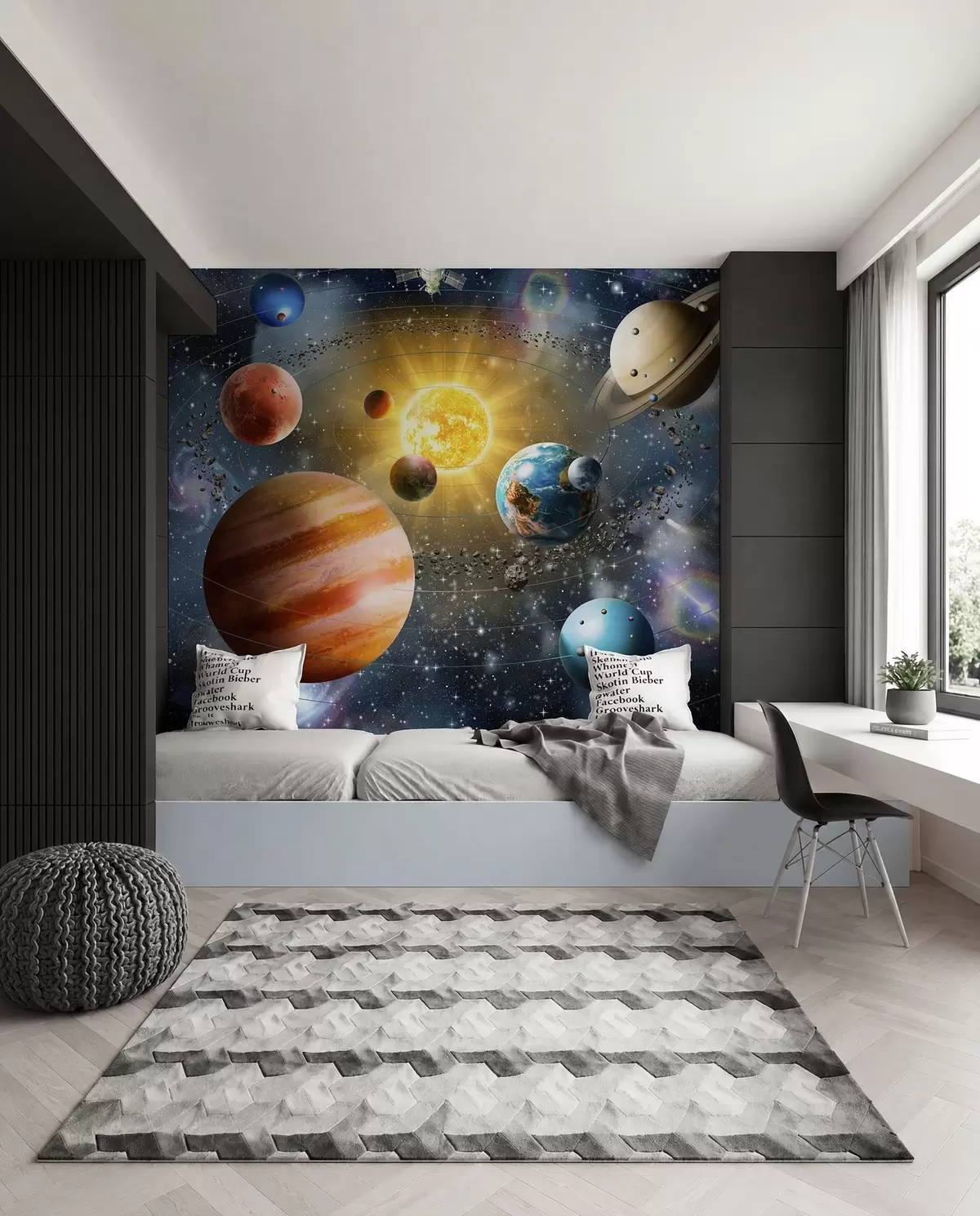 murales de pared Espacio fascinante, sistema solar u97222d1