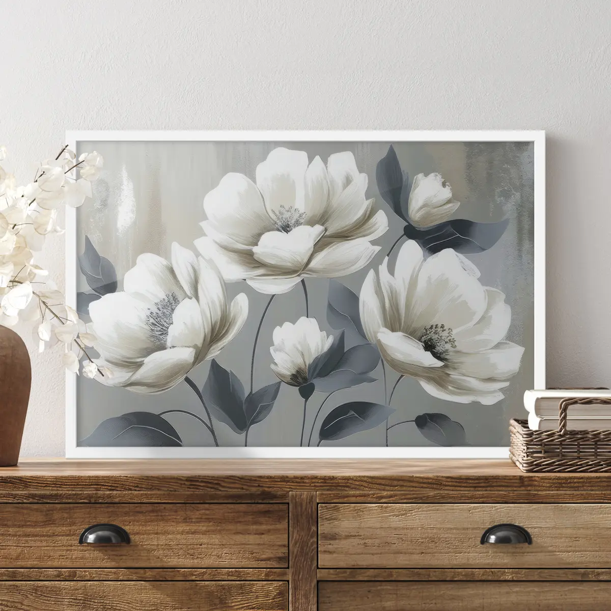 Poster Elegantes flores en tonos suaves f37542