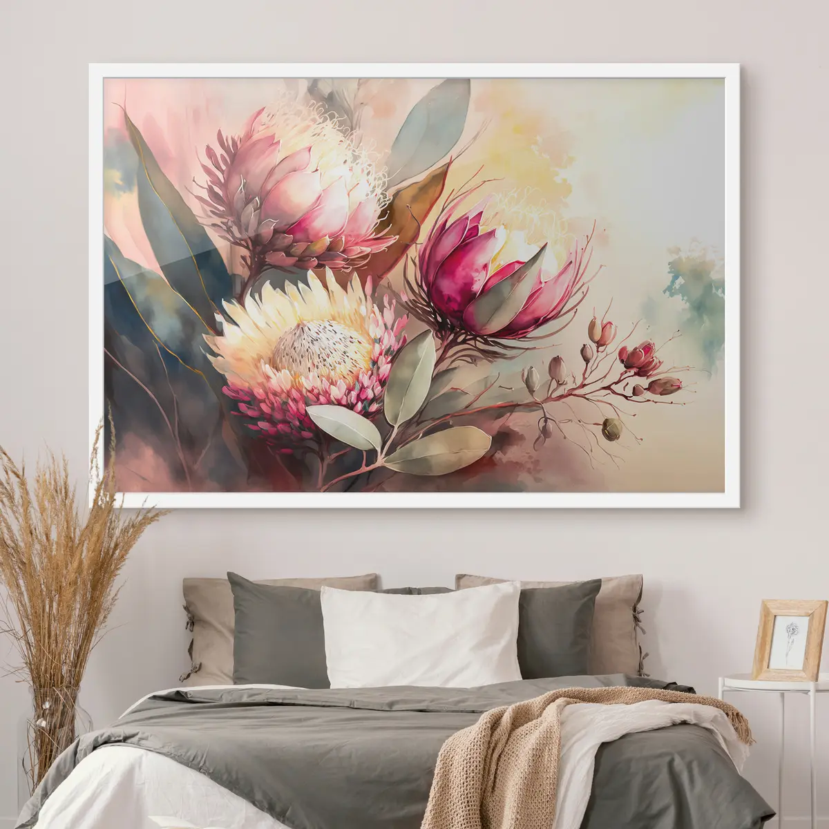 Poster Flores vibrantes en suaves tonos pastel f37546